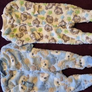 2pc Baby Gear 0-3m Soft Winter Infant Onesie Footie